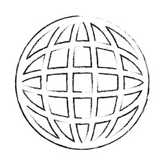 earth planet sphere icon vector illustration design