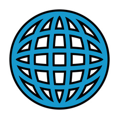 earth planet sphere icon vector illustration design