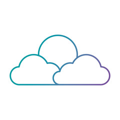 cloud and sun weather icon vector illustration design