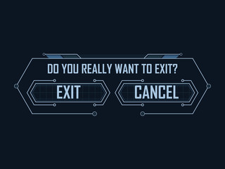 Hi-tech game exit menu