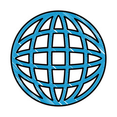 earth planet sphere icon vector illustration design