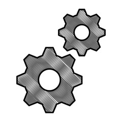 gears machinery isolated icon vector illustration design
