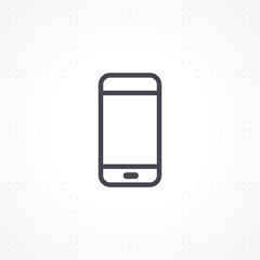 Smartphone icon. Phone icon on white background. Mobile vector illustration