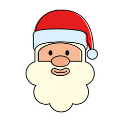 cute santa claus kawaii character vector illustration design
