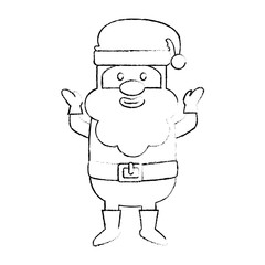 cute santa claus kawaii character vector illustration design