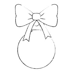 christmas ball hanging icon vector illustration design
