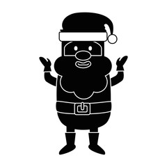cute santa claus kawaii character vector illustration design