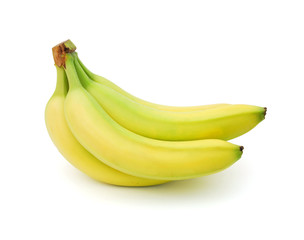 Cluster of banana isolated on white background