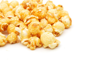 Popcorn border isolated on white, clipping path included