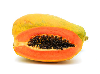 Papaya isolated on white background