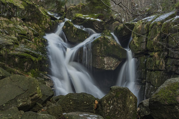 Waterfall of Cerny creek in Jizerske mountains