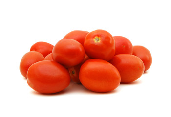 Tomatoes isolated on white