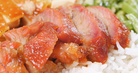 Cantonese food BBQ pork with rice