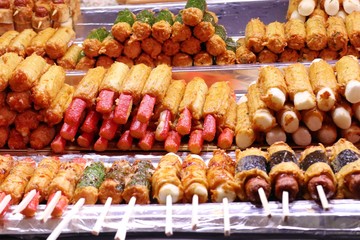 sausage street food korea