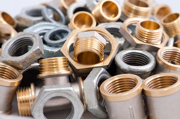 metal nuts, super macro