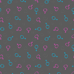 Seamless pattern hand drawn icon