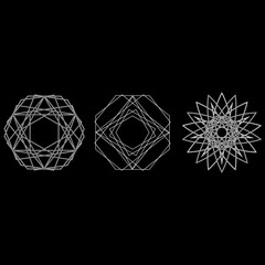 Holiday patterns of stars of snowflakes and flowers for gifts