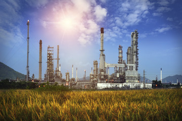 Oil and gas industry - refinery factory - petrochemical plant