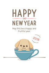 年賀状デザイン　プードル