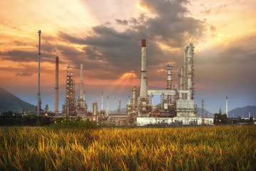 Fototapeta na wymiar Oil refinery industry petrochemical plant