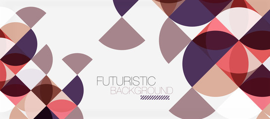 Geometric triangle and circle shape, wide abstract background
