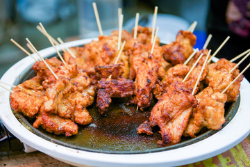 Grilled chicken on electric stove