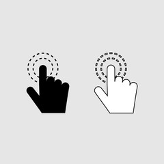 Obraz premium Click icon vector art