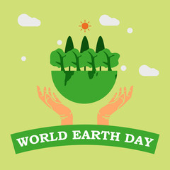 World Earth Day Illustration Vector
