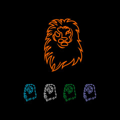 lion smart icon isolated