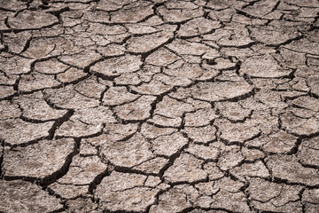 Dry soil caused by drought background.