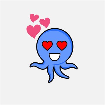 Cute octopus love