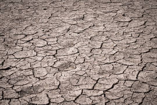 Dry soil caused by drought background.
