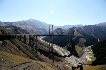 The Guozigou Bridge in Xinjiang China
