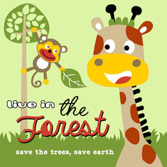 funny animals cartoon vector