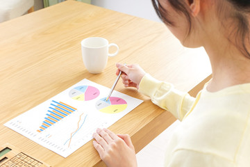 Young woman being fatigued with work