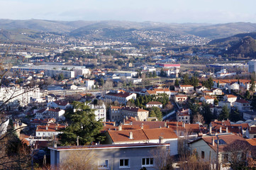 vue sur la ville de Saint-Etienne, Loire