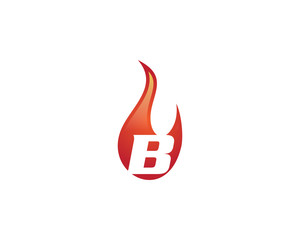 b letter flame logo