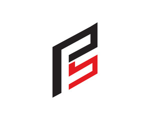 Fototapeta ps letter logo obraz