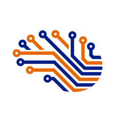 abstract brain logo vector