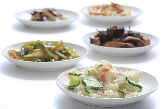 Potato salad and Japan variety of dishes