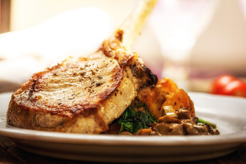 Baked pork chops or cutlet