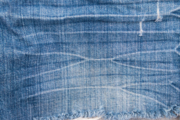 Jeans texture background. Part of the blue jeans