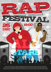 Rap Music Festival Announcement Poster