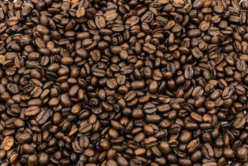 Roasted coffee beans background