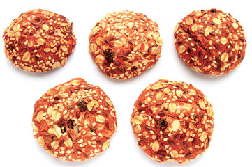 Homemade Cookies on white background