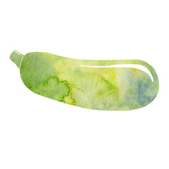vegetable watercolor silhouette