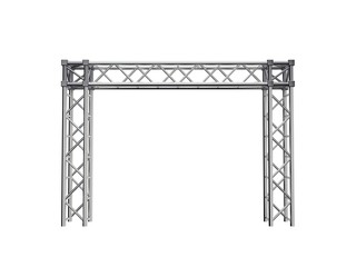 Truss construction. Isolated on white background. 3D rendering illustration.
