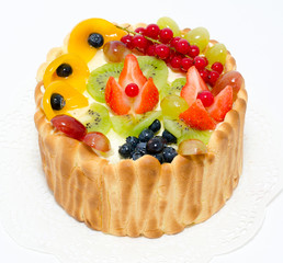 fruit and berry sponge cake