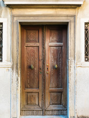Fototapeta premium Ancient carved wooden door