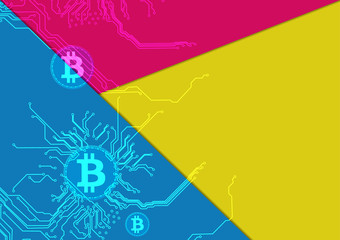 abstract bitcoin vector  background. illustration vector design